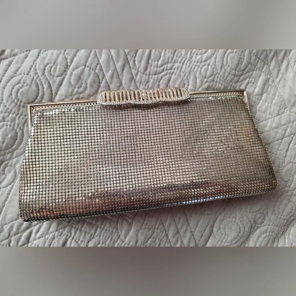 Vintage Fay Swafford Original Silver Mesh  Evening Clutch - Picture 3 of 11